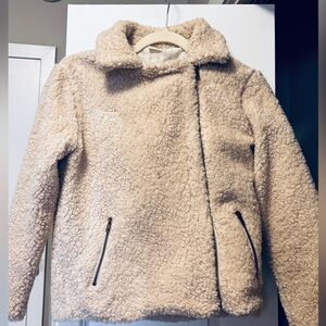 Zara Cream Teddy Sherpa Jacket